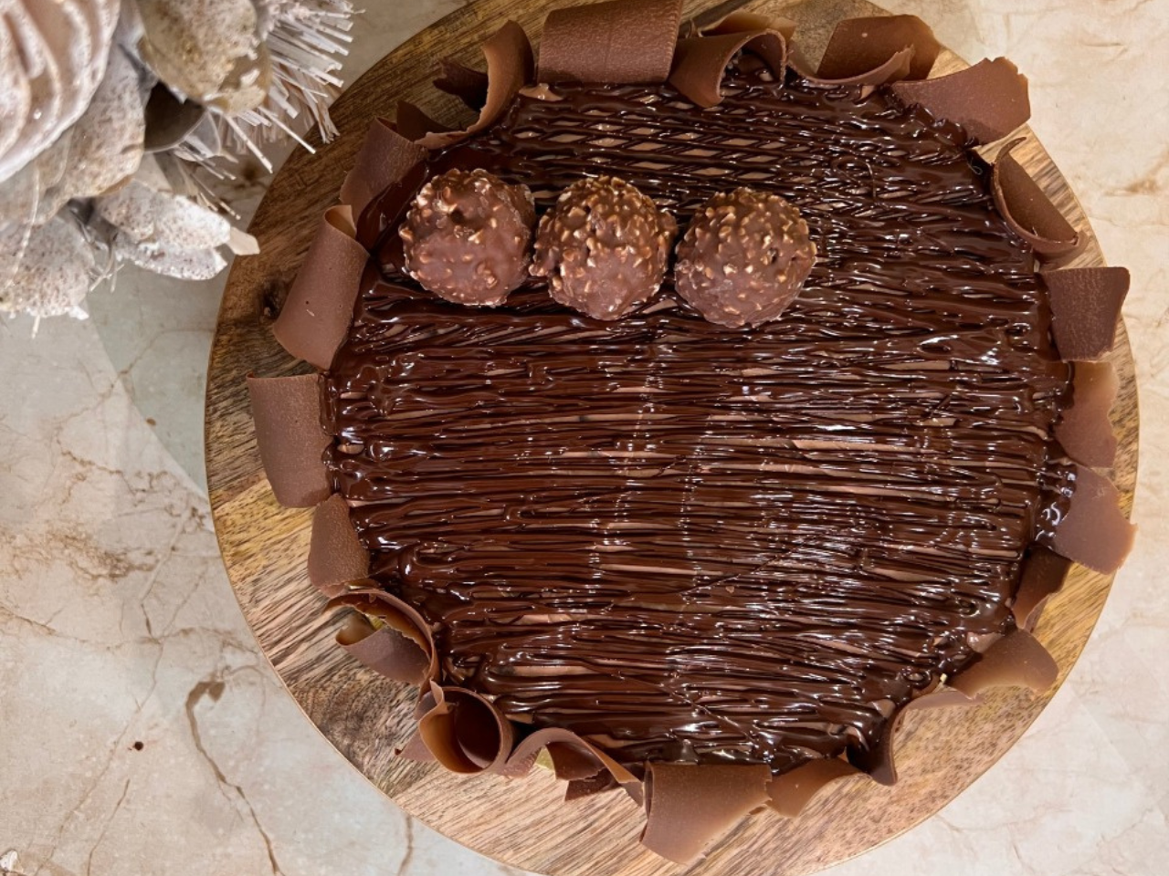 Ferrero Rocher Brownie Cake