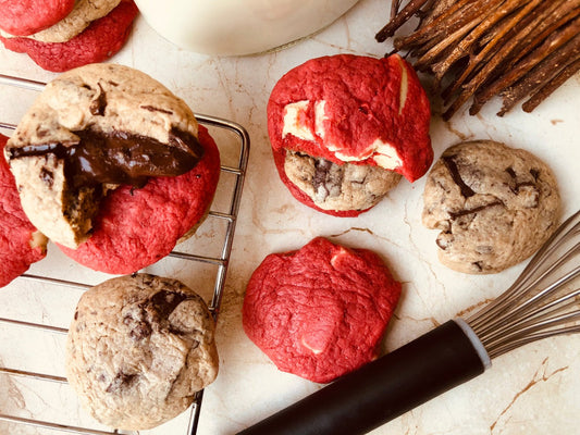 Chocolate & Red Velvet Cookies