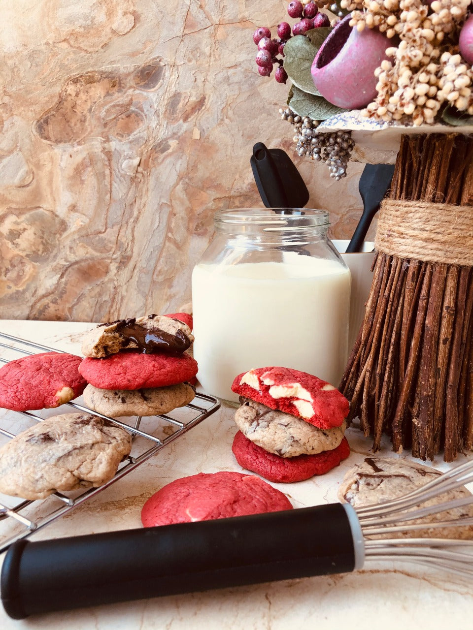 Chocolate & Red Velvet Cookies