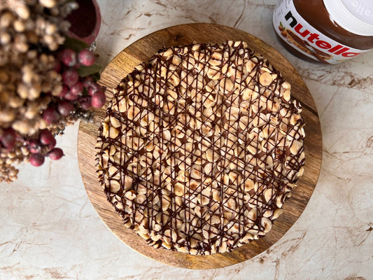 Nutella Layered Brownie Cake With Hazelnuts