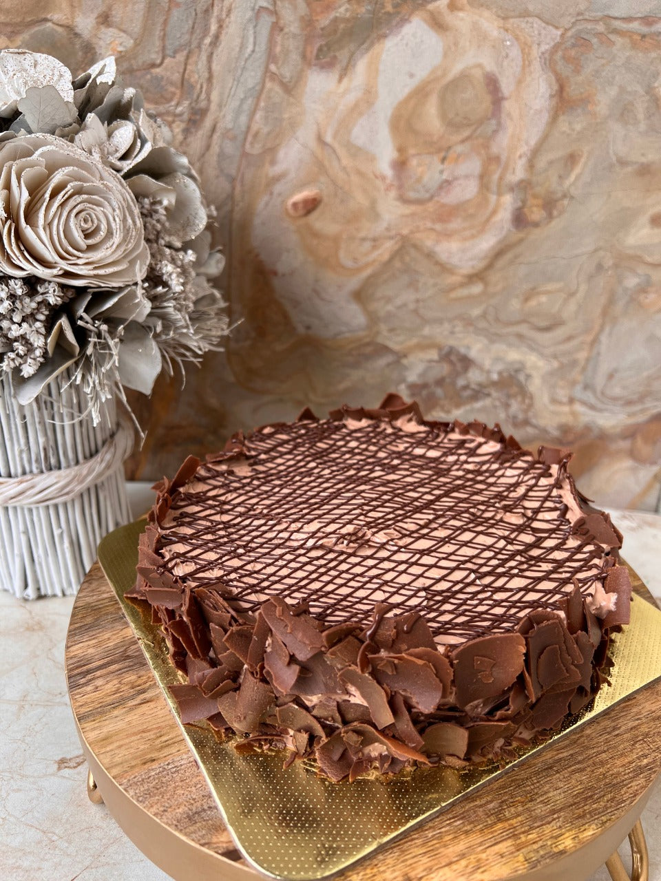 Nutella Layered Brownie Cake