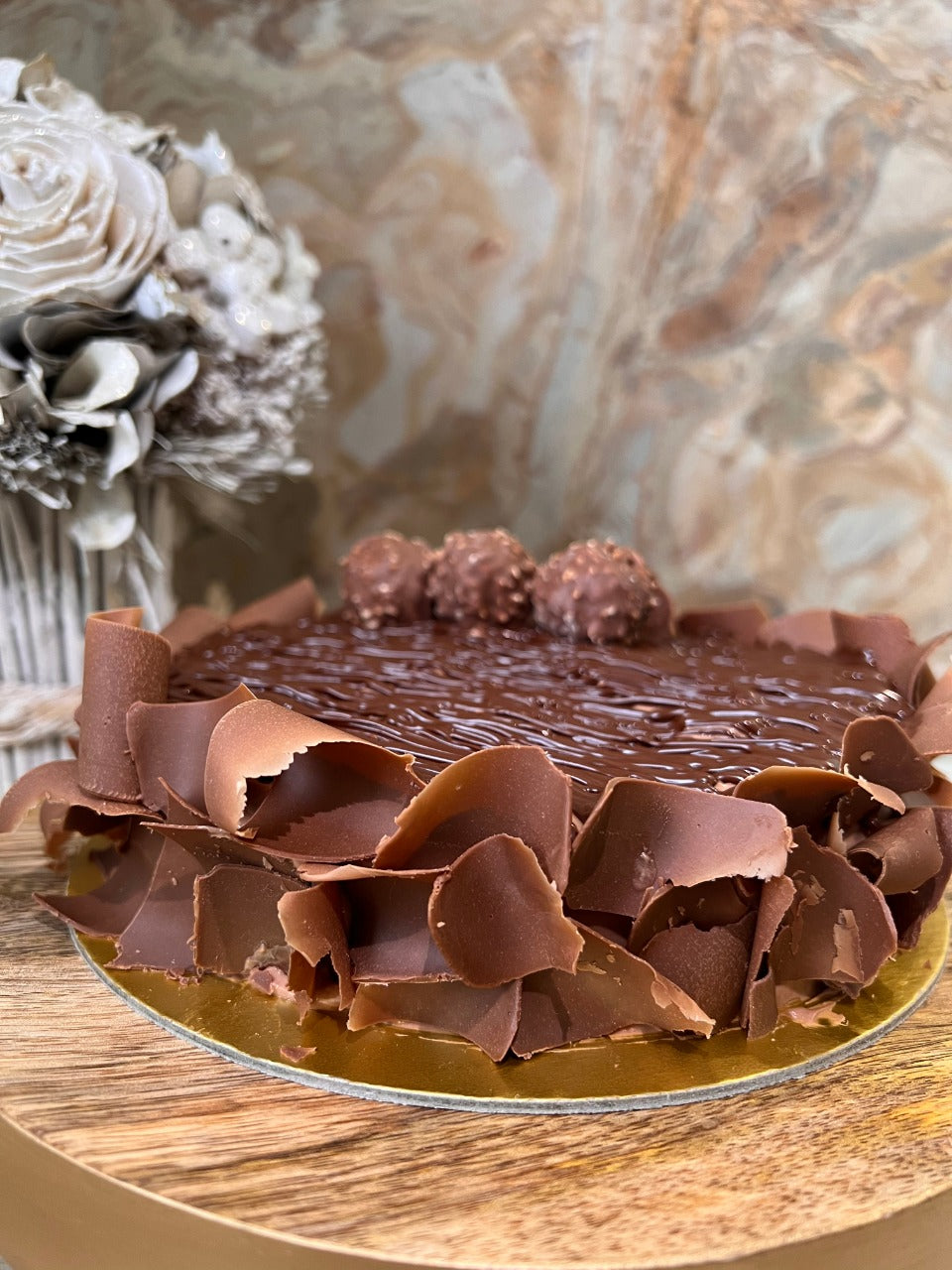 Ferrero Rocher Brownie Cake