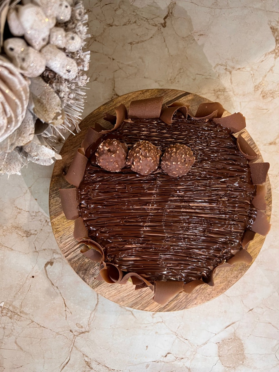 Ferrero Rocher Brownie Cake