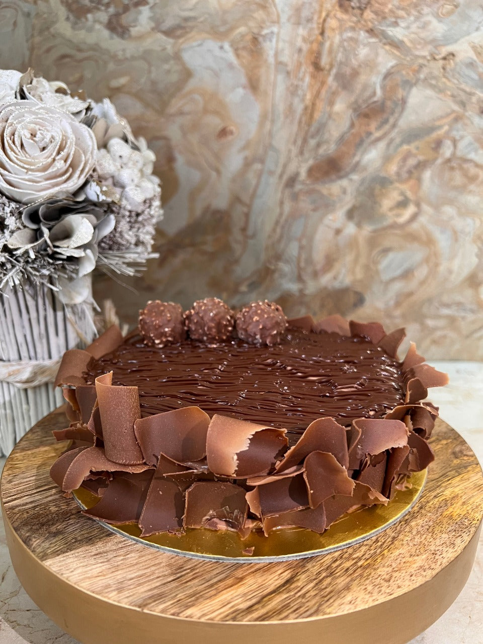 Ferrero Rocher Brownie Cake