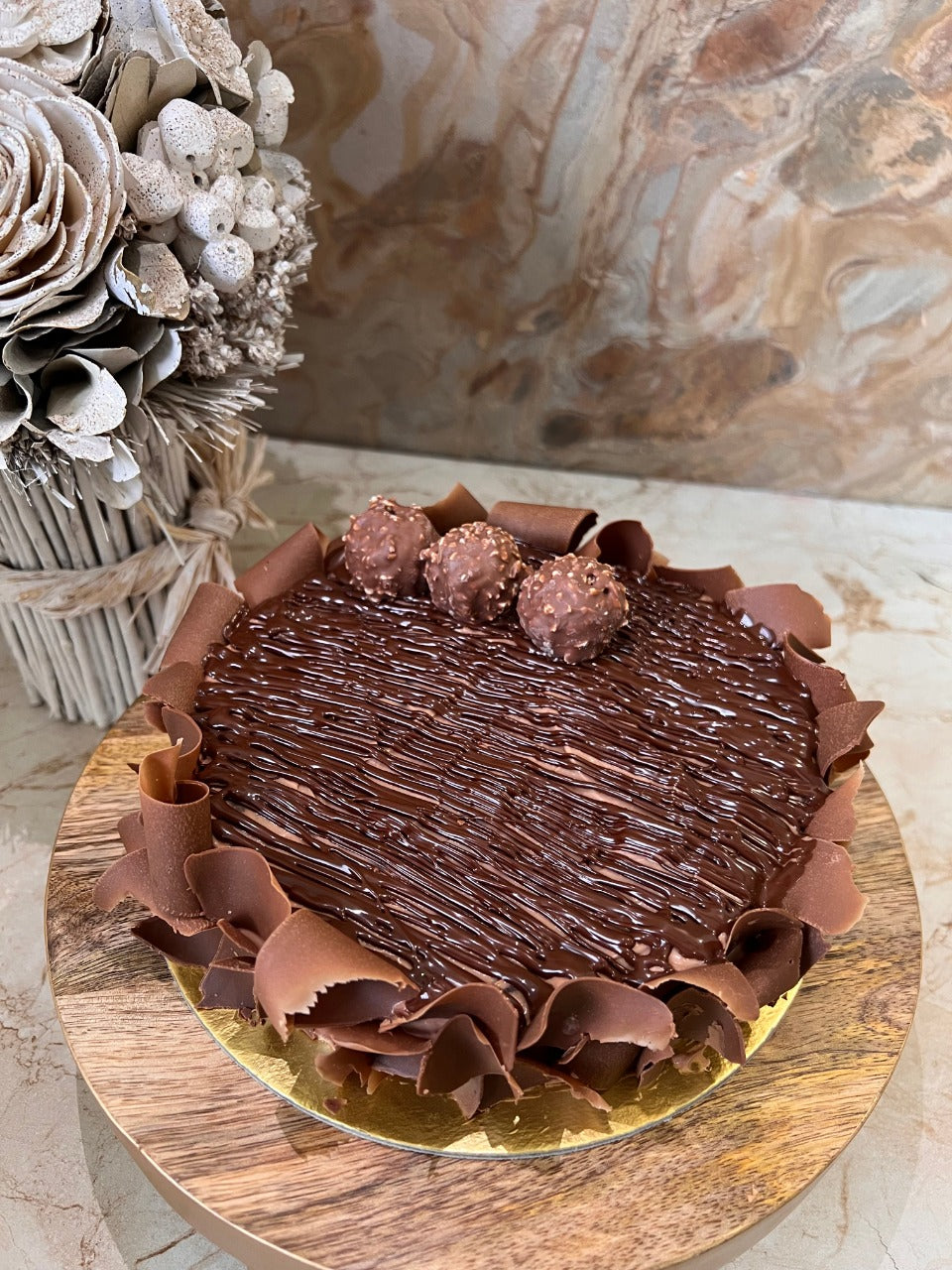 Ferrero Rocher Brownie Cake